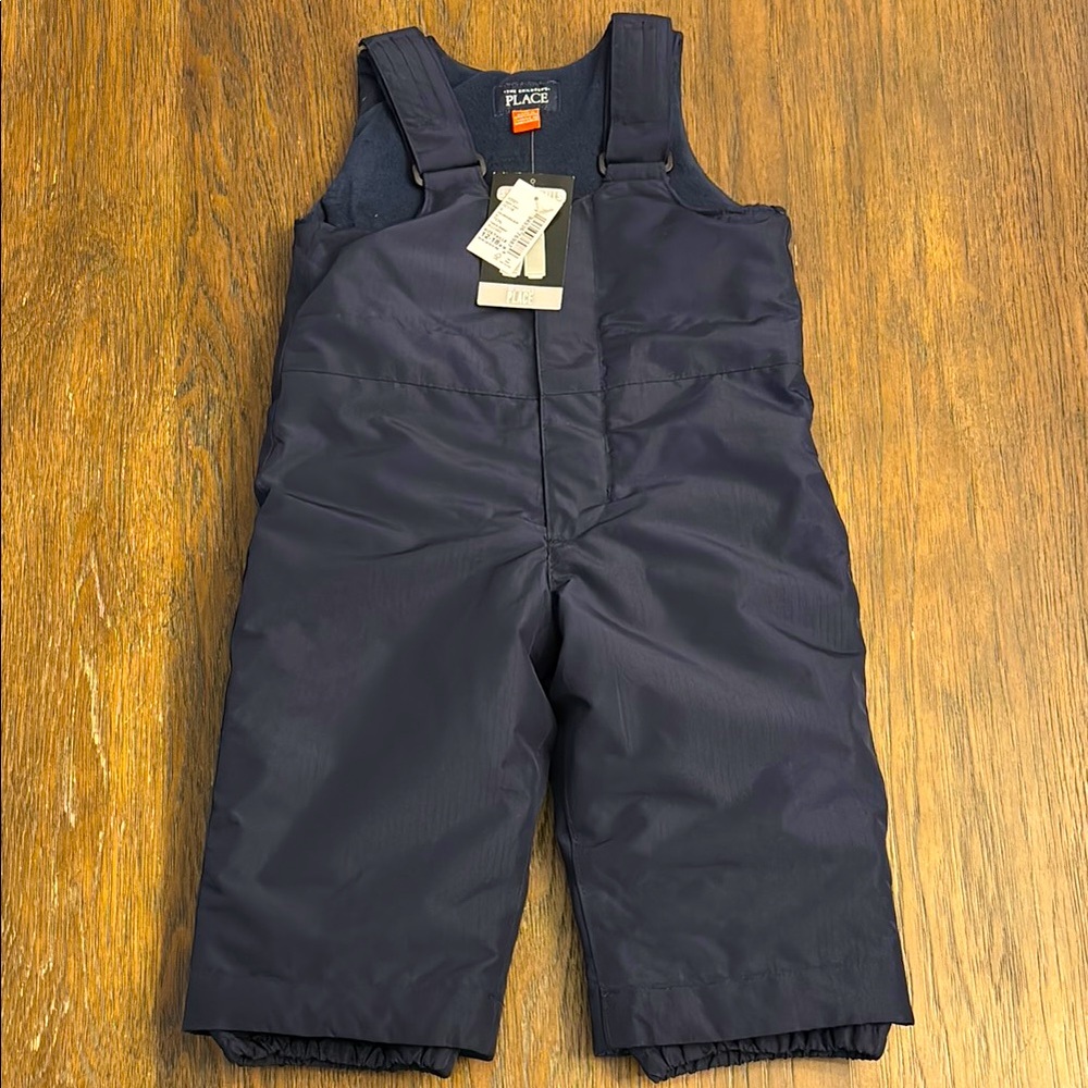 NWT The Children’s Place Blue Insulated Overalls for Winter 12-18M